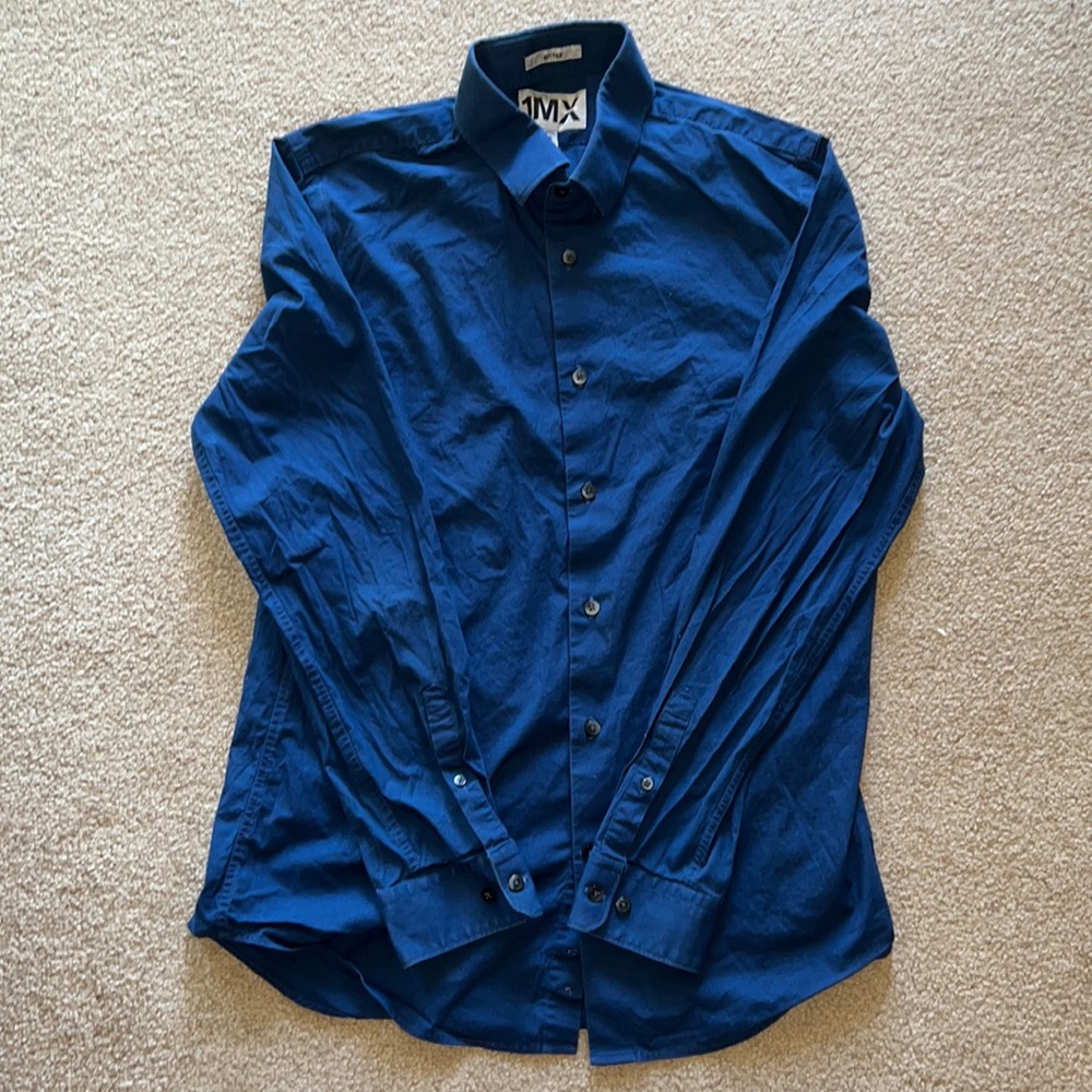 Express Fitted Button Down Dress Shirt 1MX